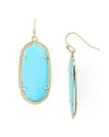 Kendra Scott Danielle - Large Oval Statement Earrings In Gold/blue Sky