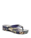 TORY BURCH WOMEN'S PRINTED PLATFORM FLIP-FLOPS,46006