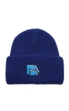 PRADA LOGO-PRINTED RIB-KNIT BEANIE,680360