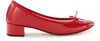 REPETTO CAMILLE FLAT BALLETS WITH LEATHER SOLE,REP76283RED