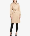 DKNY DOUBLE-BREASTED BELTED TRENCH COAT