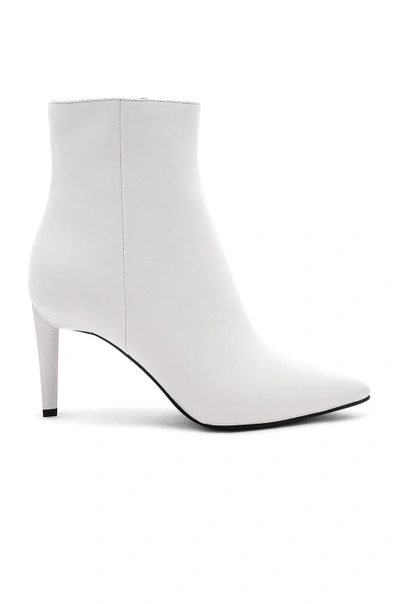 Kendall + Kylie Ankle Boot In White Sheep Leather