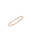 SAKS FIFTH AVENUE SAKS FIFTH AVENUE WOMEN'S DIAMOND AND 14K ROSE GOLD BAND RING/SIZE 7,0400098257541