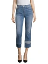 7 FOR ALL MANKIND Edie Patchwork Crop Jeans,0400099177600