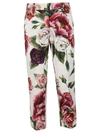 DOLCE & GABBANA ROSE PRINTED TROUSERS,10654551