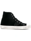 PHILIPPE MODEL PHILIPPE MODEL LACE-UP HI-TOP SNEAKERS - BLACK