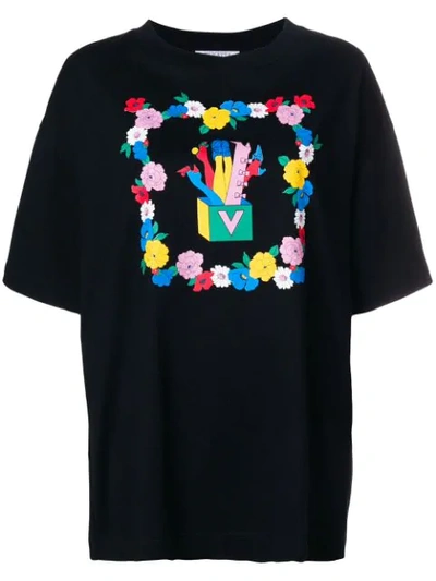 Vivetta Wide Print T-shirt In Black