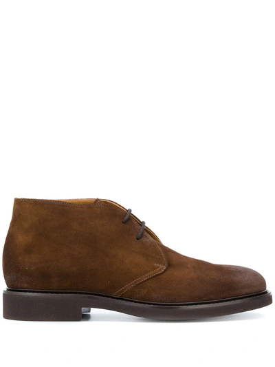 Doucal's Man Ankle Boots Brown Size 7.5 Soft Leather