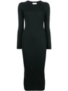 COURRÈGES RIB KNIT FITTED DRESS