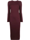 COURRÈGES RIB KNIT FITTED DRESS