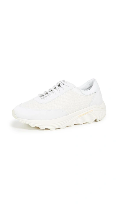 Our Legacy Mono Runner Mesh And Suede Trainers In White