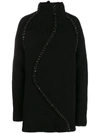 YOHJI YAMAMOTO stitched chunky turtleneck sweater