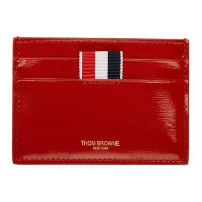 Thom Browne Double-sided Cardholder In 600 Red