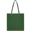 PB 0110 PB 0110 GREEN EMBOSSED LEATHER TOTE