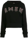 AMEN LOGO PATCH HOODIE