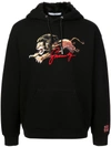GIVENCHY GIVENCHY LION-PRINT EMBROIDERED HOODIE - BLACK