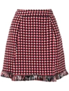 BOUTIQUE MOSCHINO BOUTIQUE MOSCHINO KNITTED FRINGED SKIRT - RED