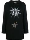 FAUSTO PUGLISI FAUSTO PUGLISI COSMIC PRINT HOODED SWEATSHIRT - BLACK