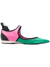 EMILIO PUCCI EMILIO PUCCI COLOURBLOCK BALLERINAS SNEAKERS - GREEN