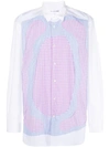 COMME DES GARÇONS SHIRT COMME DES GARÇONS SHIRT PATCHWORK COLLARED SHIRT - WHITE