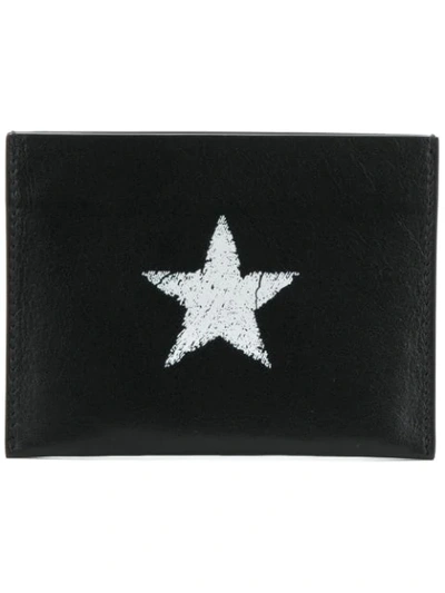 Givenchy 星星logo小牛皮卡夹 In Black