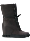CASADEI CASADEI WEDGE ANKLE BOOTS - BROWN