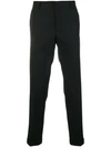 Prada Turn Up Cuffs Tailored Trousers In Black