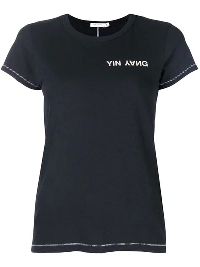 Rag & Bone Yin Yang Cotton-jersey T-shirt In Black