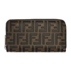 FENDI FENDI BROWN FOREVER FENDI ZIP AROUND WALLET