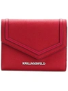 KARL LAGERFELD KARL LAGERFELD LEATHER PURSE - RED