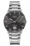 Mido Commander Ii Skeleton Bracelet Watch, 42mm In Silver/ Black/ Silver