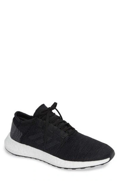 Adidas Originals Men's Pureboost Element Knit Trainer Sneaker, Gray In Grey/ Black/ Orange