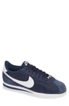 Nike Men's Cortez Basic Nylon Casual Sneakers From Finish Line In Obsidian/white/silver