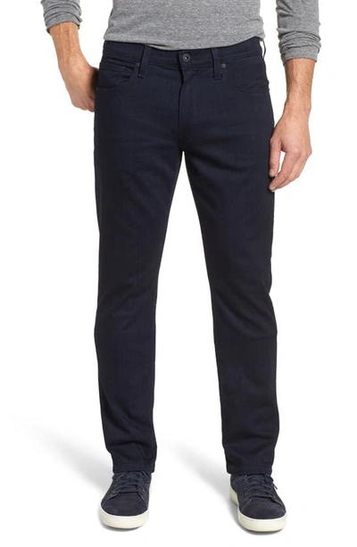 Paige Normandie Straight Fit Jeans In Inkwell Black