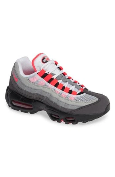 Nike Air Max 95 Og Grosgrain-trimmed Faux Suede And Mesh Sneakers In Grey