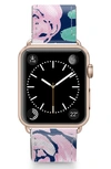 CASETIFY PINK PEONIES FAUX LEATHER APPLE WATCH® WATCHBAND,CTF-3908160-763503