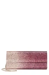 Jimmy Choo Sweetie Champagne And Grape Dégradé Glitter Acrylic Clutch Bag In Champagne/ Grape