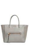 MIU MIU MADRAS LEATHER SATCHEL - GREY,5BG136 2AJBV OOO01