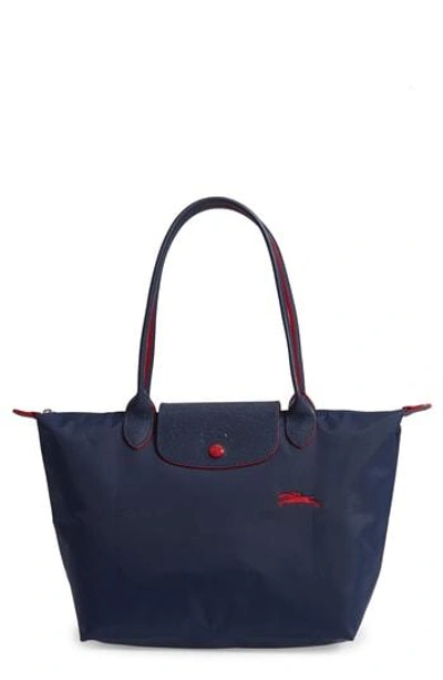 Longchamp Le Pliage Club Small Shoulder Tote In Navy