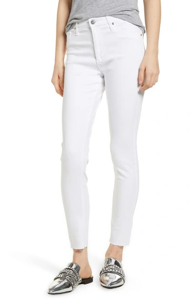 Ag Ex Boyfriend Mid-rise Straight Jeans In White