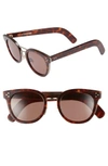 CUTLER AND GROSS 52MM ROUND SUNGLASSES,1279-02