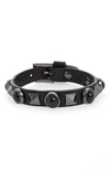 VALENTINO GARAVANI GARAVANI ROCKSTUD LEATHER BRACELET,QW2J0A32SWX