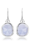 Monica Vinader Blue Lace Agate And Sterling Silver Siren Wire Earrings In Silver/ Blue Lace Agate