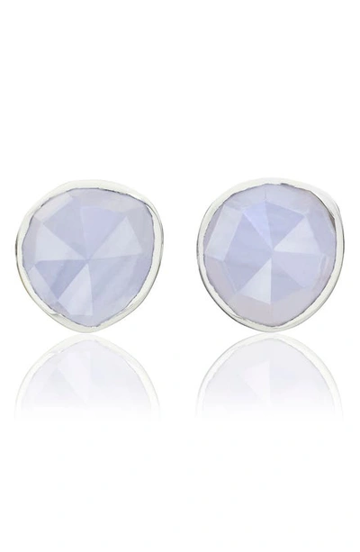 Monica Vinader Siren Stud Earrings In Silver