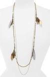 PANACEA DOUBLE LAYER FEATHER NECKLACE,N01365GYPKWG3