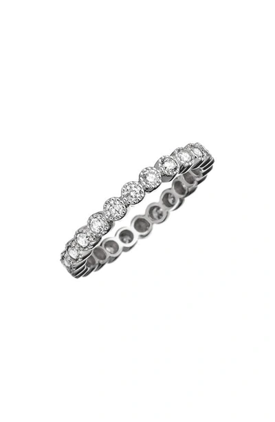 Sethi Couture Bezel Set Diamond Stacking Ring In White Gold/ Diamond