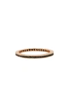 Sethi Couture Channel Set Diamond Ring In Rose Gold/ Black Diamond