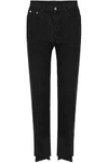 VETEMENTS VETEMENTS WOMAN TWO-TONE MID-RISE STRAIGHT-LEG JEANS BLACK,3074457345618914069