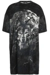 BALMAIN OVERSIZED DISTRESSED PRINTED COTTON-JERSEY T-SHIRT,3074457345619089838