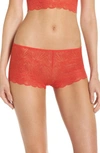 Madewell Lace Boyshorts In Ripe Persimmon
